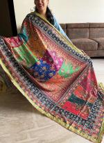 Chinnon Silk Multi Colour Festival Wear Mirror Work Pakistani Style Dupatta